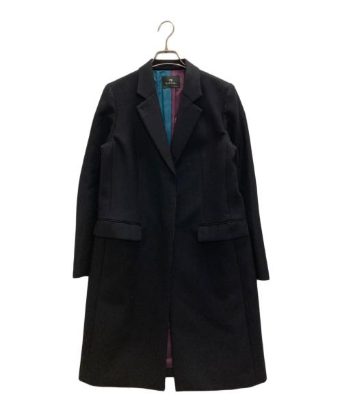 PS Paul Smith（ＰＳポールスミス）PS Paul Smith (ＰＳポールスミス) 比翼チェスターコート ネイビー サイズ:40の古着・服飾アイテム