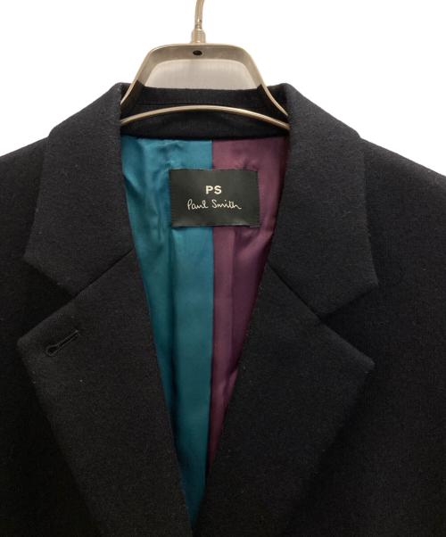 PS Paul Smith（ＰＳポールスミス）PS Paul Smith (ＰＳポールスミス) 比翼チェスターコート ネイビー サイズ:40の古着・服飾アイテム