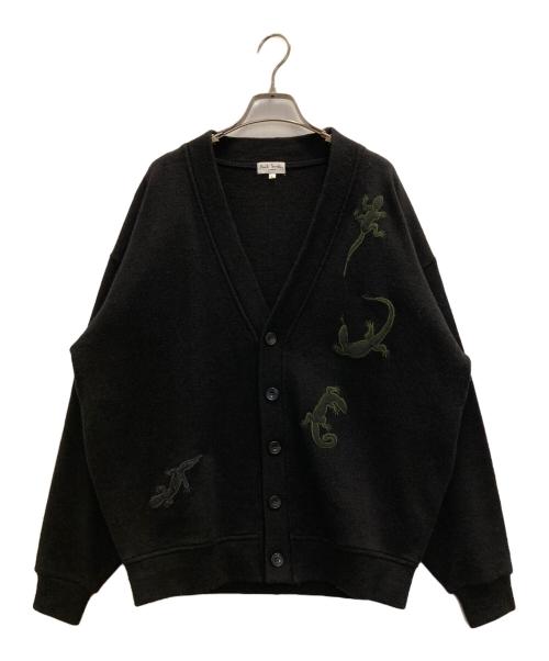 Paul Smith London（ポールスミスロンドン）Paul Smith London (ポールスミスロンドン) トカゲ刺繍カーディガン ブラック サイズ:Ⅼの古着・服飾アイテム