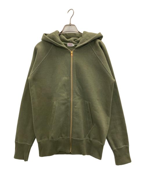 HINOYA（ヒノヤ）HINOYA (ヒノヤ) ジップパーカー グリーン サイズ:38の古着・服飾アイテム