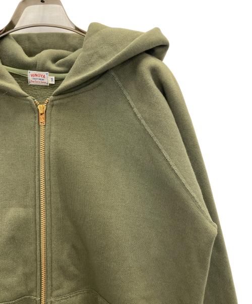 HINOYA（ヒノヤ）HINOYA (ヒノヤ) ジップパーカー グリーン サイズ:38の古着・服飾アイテム