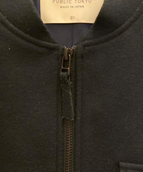 PUBLIC TOKYO（パブリックトウキョウ）PUBLIC TOKYO (パブリックトウキョウ) ウールナイロンブルゾン ネイビー サイズ:01の古着・服飾アイテム