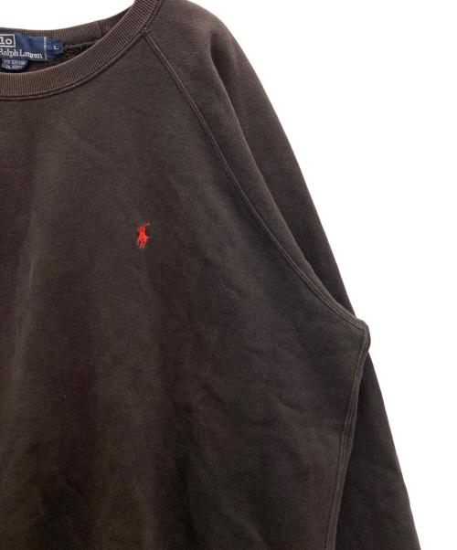 POLO RALPH LAUREN（ポロ・ラルフローレン）POLO RALPH LAUREN (ポロ・ラルフローレン) クルーネックスウェット ブラック サイズ:Ⅼの古着・服飾アイテム