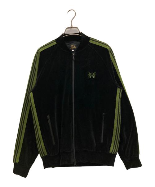Needles（ニードルズ）Needles (ニードルズ) Velour Rib Collar Track Jacket ブラック サイズ:Sの古着・服飾アイテム