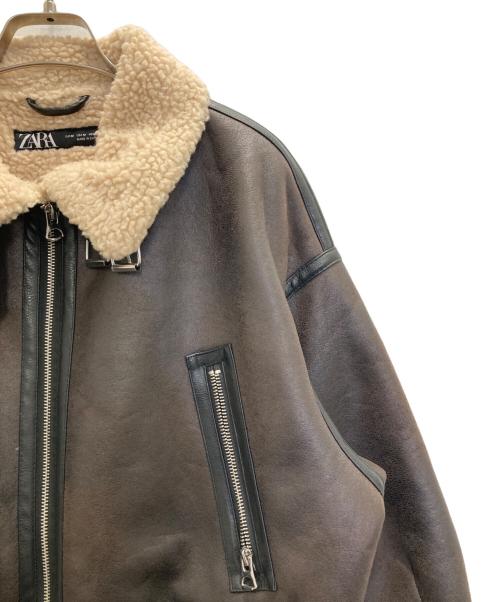 ZARA（ザラ）ZARA (ザラ) エコムートンジャケット ブラウン サイズ:Ⅿの古着・服飾アイテム