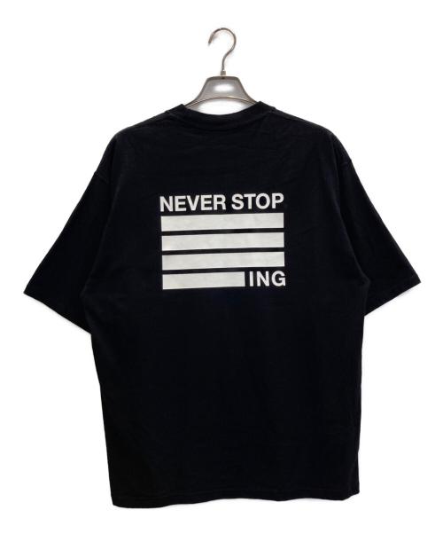 THE NORTH FACE（ザ ノース フェイス）THE NORTH FACE (ザ ノース フェイス) NEVER STOP ING SHORT SLEEVE TEE ブラック サイズ:XLの古着・服飾アイテム