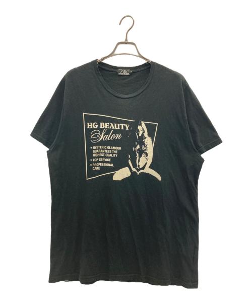 Hysteric Glamour（ヒステリックグラマー）Hysteric Glamour (ヒステリックグラマー) プリントTシャツ ブラック サイズ:XLの古着・服飾アイテム