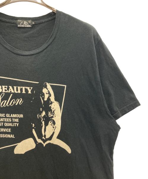 Hysteric Glamour（ヒステリックグラマー）Hysteric Glamour (ヒステリックグラマー) プリントTシャツ ブラック サイズ:XLの古着・服飾アイテム