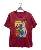 Hysteric Glamourヒステリックグラマー）の古着「プリントTシャツ」｜ピンク