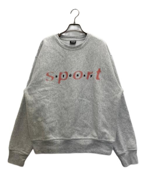 stussy（ステューシー）stussy (ステューシー) Dot sport Crew グレー サイズ:Sの古着・服飾アイテム