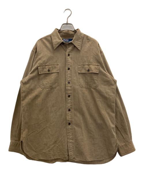 POLO RALPH LAUREN（ポロ・ラルフローレン）POLO RALPH LAUREN (ポロ・ラルフローレン) 90s DONINGTON SHIRTS ブラウン サイズ:Ⅿの古着・服飾アイテム