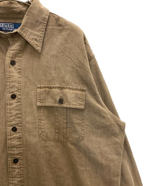 POLO RALPH LAUREN（ポロ・ラルフローレン）POLO RALPH LAUREN (ポロ・ラルフローレン) 90s DONINGTON SHIRTS ブラウン サイズ:Ⅿの古着・服飾アイテム