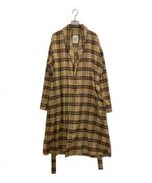 LIMI feu（リミフゥ）の古着「COAT WITH SHAWL COLLAR」｜イエロー