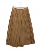 INDIVIインディヴィ）の古着「アコーディオンプリーツスカート」｜ベージュ