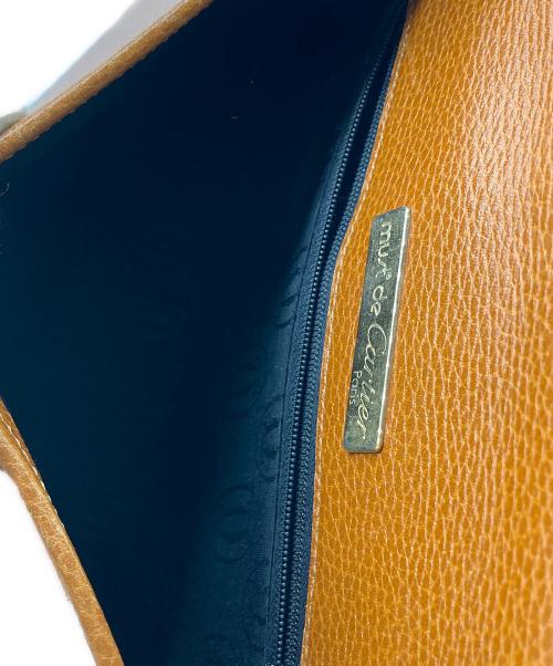 Cartier（カルティエ）Cartier (カルティエ) レザーショルダーバッグ ブラウンの古着・服飾アイテム