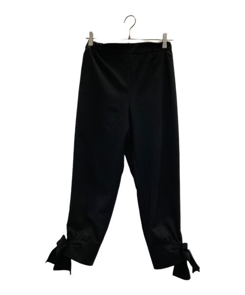 Rene（ルネ）Rene (ルネ) 裾リボンパンツ ブラック サイズ:36の古着・服飾アイテム