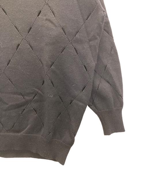 GIANNI VERSACE（ジャンニ・ヴェルサーチ）GIANNI VERSACE (ジャンニ・ヴェルサーチ) Vネックホールガーメントニット ネイビー サイズ:40の古着・服飾アイテム