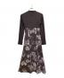 MERCURY DUO (マーキュリーデュオ) フラワードッキングロングスリーブワンピース グレー サイズ:SIZE M：6000円