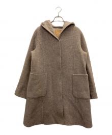Leilian WHITE LABEL（レリアン ホワイトレーベル）の古着「フーデッドコート」｜ベージュ