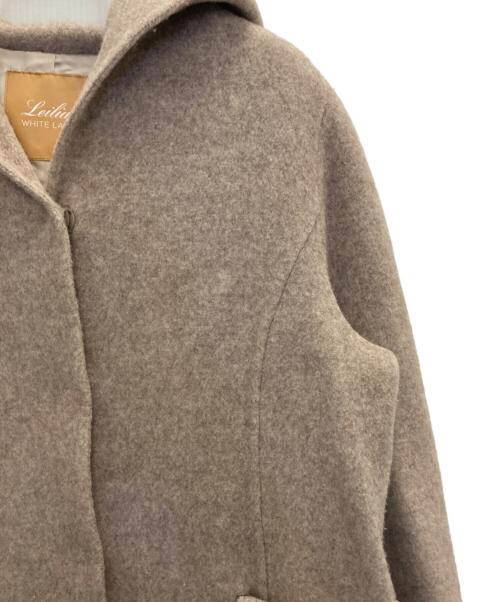 Leilian WHITE LABEL（レリアン ホワイトレーベル）LEILIAN WHITE LABEL (レリアン ホワイトレーベル) フーデッドコート ベージュ サイズ:Ⅿの古着・服飾アイテム
