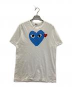 PLAY COMME des GARCONSプレイコムデギャルソン）の古着「PLAYハートT-SHIRTS」｜ホワイト