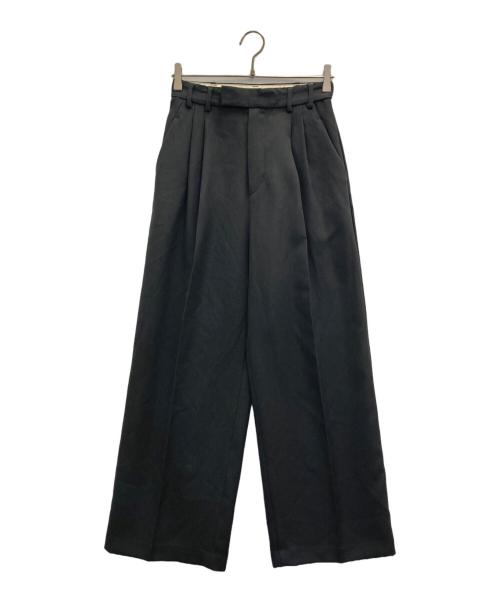 SLOBE IENA（スローブ イエナ）SLOBE IENA (スローブ イエナ) PEツイルワイド2タックスラックス ブラック サイズ:36の古着・服飾アイテム