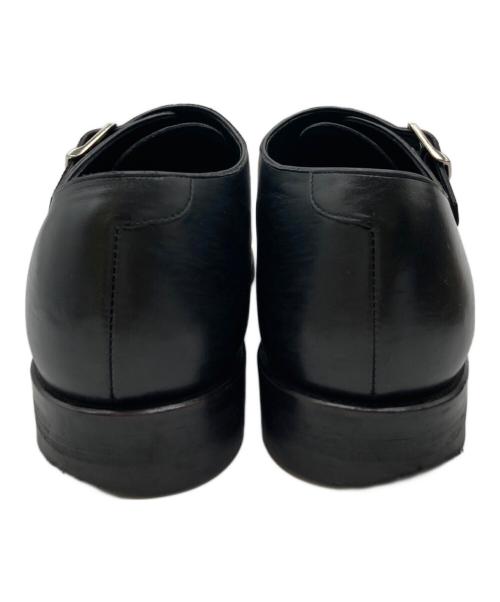 SHETLAND FOX（シェットランドフォックス）SHETLAND FOX (シェットランドフォックス) ダブルモンクストラップシューズ ブラック サイズ:7の古着・服飾アイテム