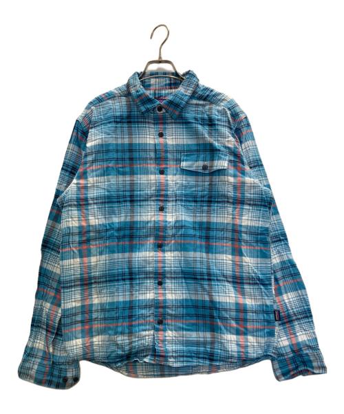 Patagonia（パタゴニア）Patagonia (パタゴニア) ライトウェイト・フィヨルド・フランネル・シャツ スカイブルー サイズ:Ⅿの古着・服飾アイテム