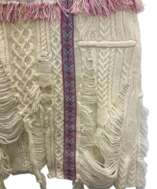 rurumu（ルルムウ）rurumu (ルルムウ) broken check knit SK アイボリー サイズ:FREEの古着・服飾アイテム