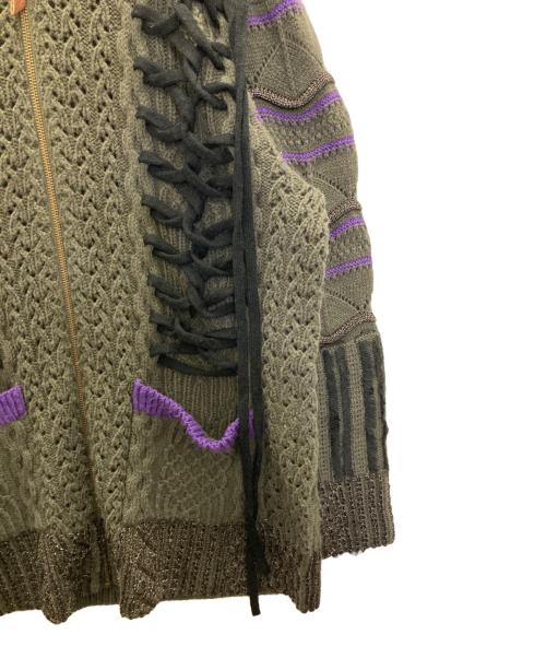 rurumu（ルルムウ）rurumu (ルルムウ) Agnus Dei knit cowichan グレー サイズ:FREEの古着・服飾アイテム