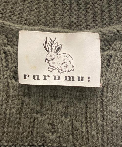rurumu（ルルムウ）rurumu (ルルムウ) Agnus Dei knit cowichan グレー サイズ:FREEの古着・服飾アイテム
