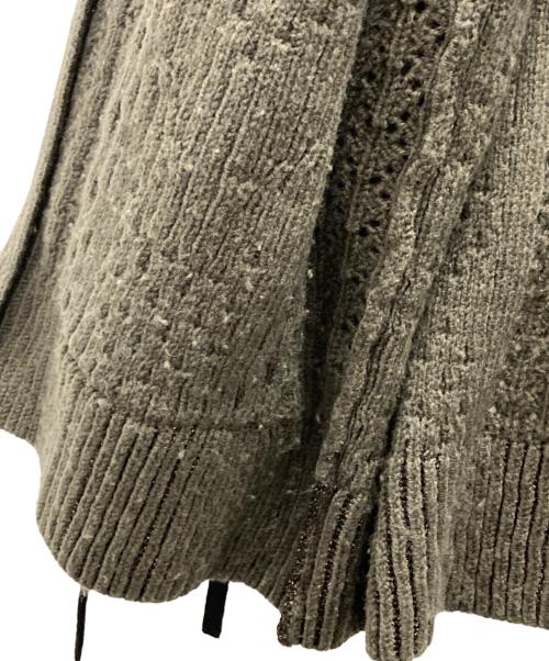 rurumu（ルルムウ）rurumu (ルルムウ) Agnus Dei knit cowichan グレー サイズ:FREEの古着・服飾アイテム