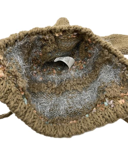 rurumu（ルルムウ）rurumu (ルルムウ) うさ耳 アクリル ニットキャップ ブラウンの古着・服飾アイテム