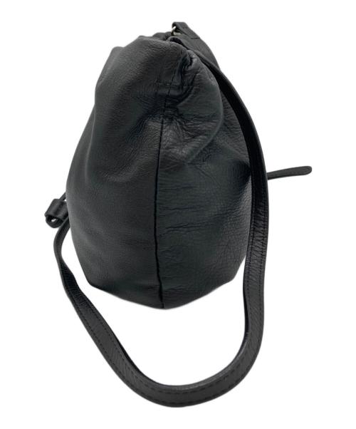 russet（ラシット）russet (ラシット) レザー巾着4WAYショルダーバッグ ブラックの古着・服飾アイテム