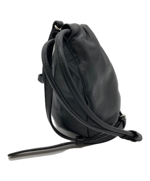 russet（ラシット）russet (ラシット) レザー巾着4WAYショルダーバッグ ブラックの古着・服飾アイテム