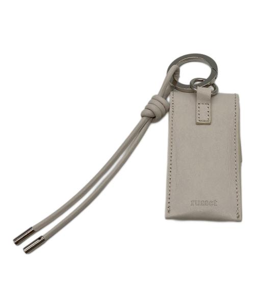 russet（ラシット）russet (ラシット) リップポーチ付きレザーチャーム ホワイトの古着・服飾アイテム