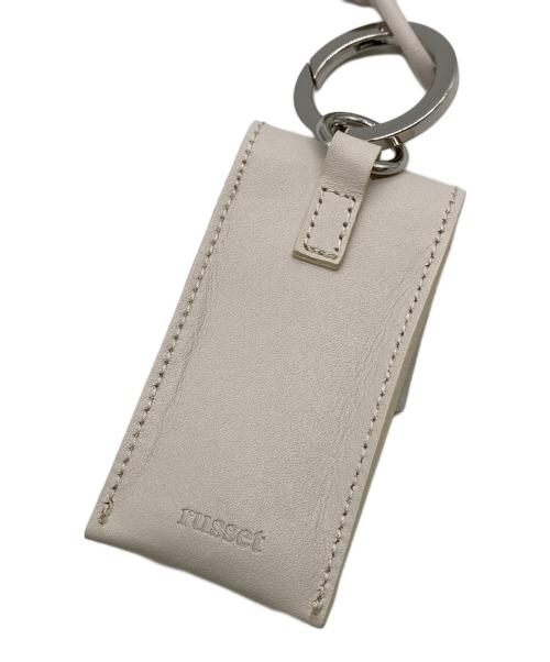 russet（ラシット）russet (ラシット) リップポーチ付きレザーチャーム ホワイトの古着・服飾アイテム