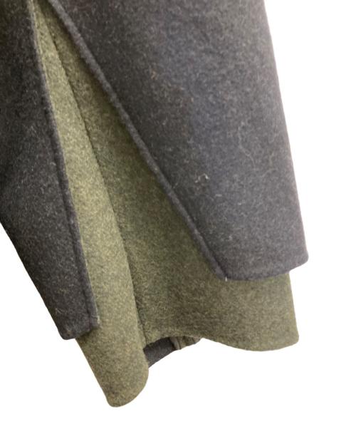 ENFOLD（エンフォルド）ENFOLD (エンフォルド) メルトンウール スクエアカラー BOX コート ネイビー サイズ:36の古着・服飾アイテム