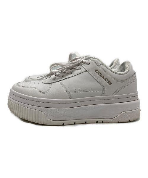 COACH（コーチ）COACH (コーチ) プラットフォームスニーカー ホワイト サイズ:24.5㎝の古着・服飾アイテム
