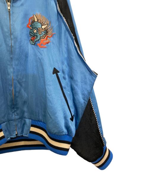 el conductorh（コンダクター）el conductorh (コンダクター) Demon Embroidered Sourvenir JKT ブルー サイズ:2の古着・服飾アイテム