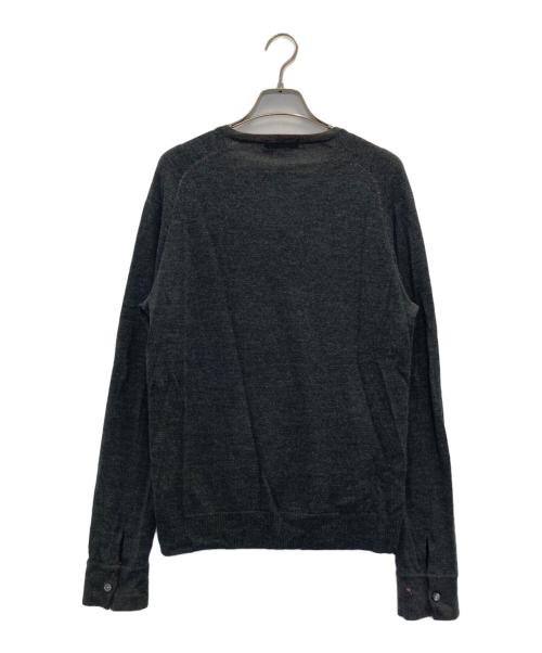 BURBERRY BLACK LABEL（バーバリーブラックレーベル）BURBERRY BLACK LABEL (バーバリーブラックレーベル) ヘンリーネックニット グレー サイズ:Ⅿの古着・服飾アイテム