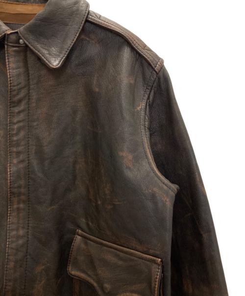 US ARMY（ユーエスアーミー）US ARMY (ユーエスアーミー) A-2 LEATHER FLIGHT JACKET ブラウン サイズ:38の古着・服飾アイテム