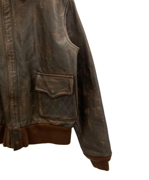 US ARMY（ユーエスアーミー）US ARMY (ユーエスアーミー) A-2 LEATHER FLIGHT JACKET ブラウン サイズ:38の古着・服飾アイテム
