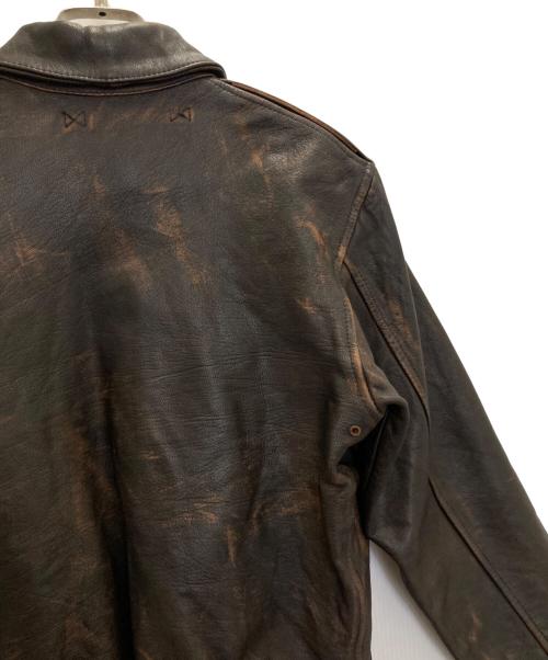 US ARMY（ユーエスアーミー）US ARMY (ユーエスアーミー) A-2 LEATHER FLIGHT JACKET ブラウン サイズ:38の古着・服飾アイテム
