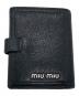 MIU MIU (ミュウミュウ) レザーウォレット ブラック：8000円