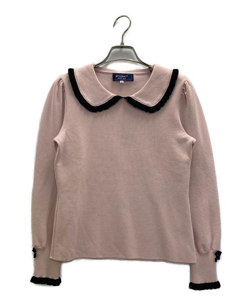M'S GRACY（エムズグレイシー）M'S GRACY (エムズグレイシー) ドールカラーニット ピンク サイズ:38の古着・服飾アイテム