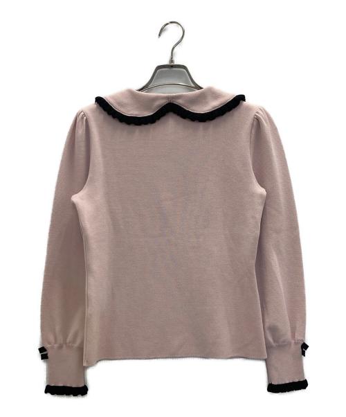 M'S GRACY（エムズグレイシー）M'S GRACY (エムズグレイシー) ドールカラーニット ピンク サイズ:38の古着・服飾アイテム