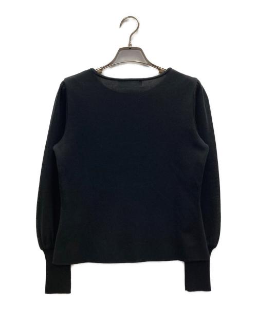 M'S GRACY（エムズグレイシー）M'S GRACY (エムズグレイシー) カメリアスパンコールニット ブラック サイズ:Sの古着・服飾アイテム