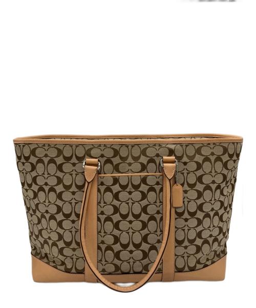 COACH（コーチ）COACH (コーチ) ラージトートバッグ ブラウンの古着・服飾アイテム