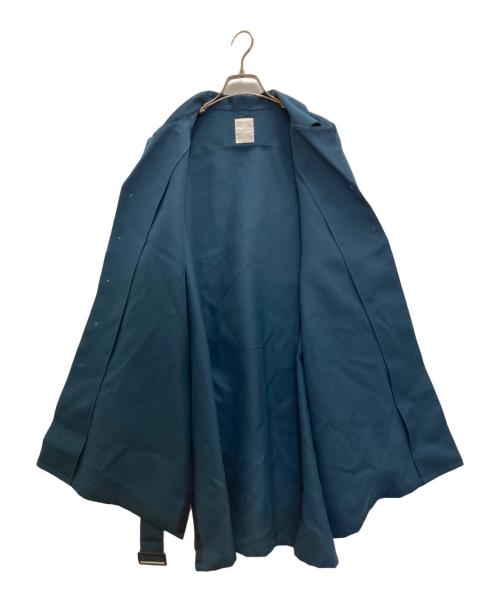 SUBLATIONS（サブレーションズ）SUBLATIONS (サブレーションズ) WOOL GABARDINE BELTED OPEN COLLAR SHIRT グリーン サイズ:2の古着・服飾アイテム